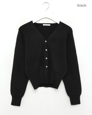 Voluminous V-neck cardigan