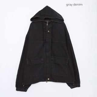 (Unisex) Hooded Denim Jumper