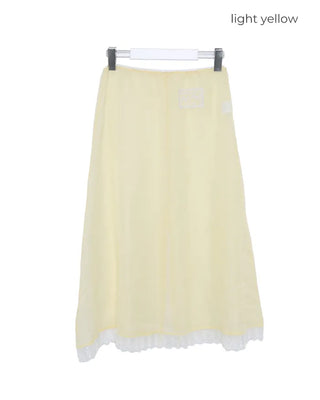 Layered sheer midi skirt