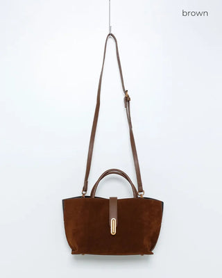 Suede Square Tote Bag