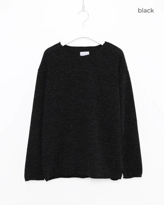 Crew neck ribbed long t-shirt