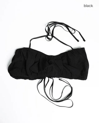 Straphole neck wrinkle bralette