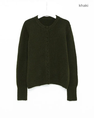 Color Button Knit Cardigan