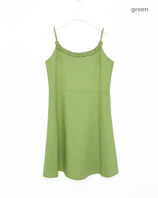 Frill bustier midi dress