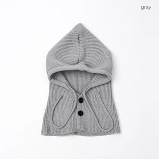 Button-up knit balaclava