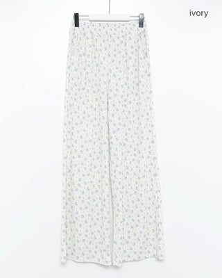 Flower Rib Easy Pants