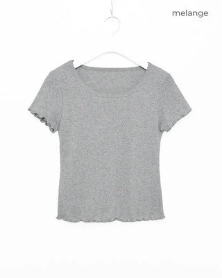 Short-sleeved T-shirt with perforations