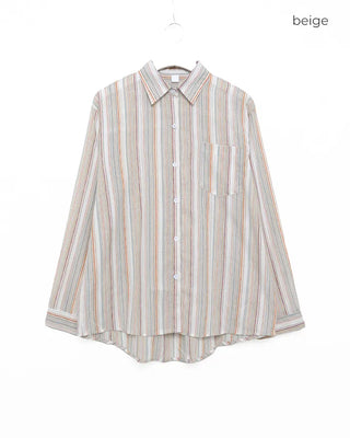 One-pocket multi-stripe shirt