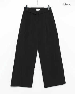 Wrap-waist nylon slacks