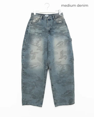 (Unisex) Vintage Camo Denim Pants