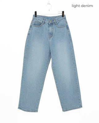 Wide-fit denim pants