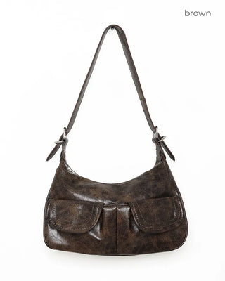 Double pocket leather bag