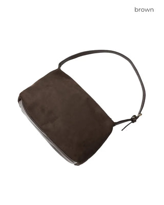 Suede shoulder bag