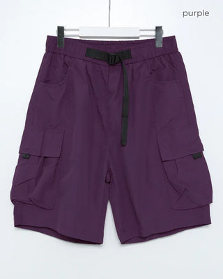 Belted cargo Bermuda shorts