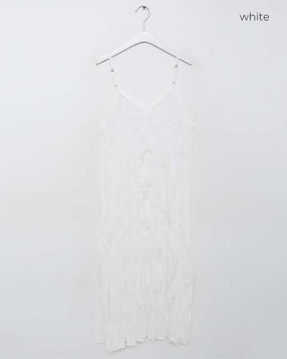 Wrinkle Camisole Long Dress