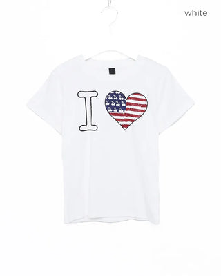 Heart print crop t-shirt