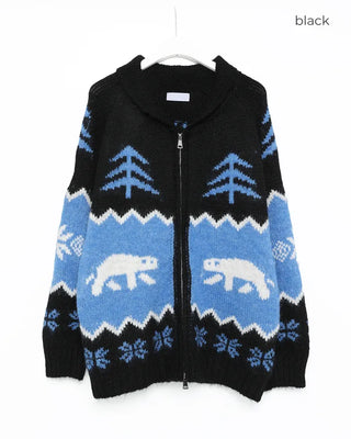 Cowichan wool knit cardigan