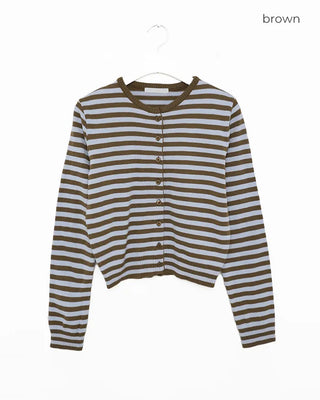 Two-tone striped cardigan