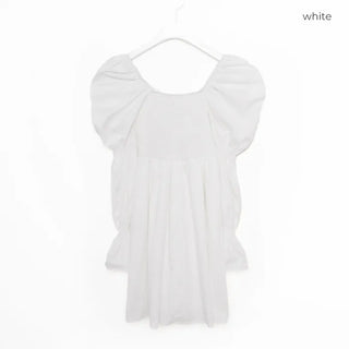 Puff-sleeve mini dress