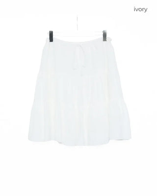 String Gathered Midi Skirt