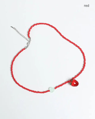 Strawberry Charm Bead Necklace