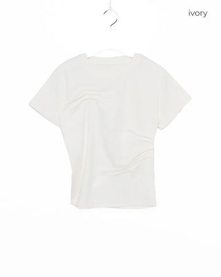 Pintuck Short-Sleeve T-Shirt