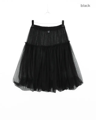 Chiffon midi skirt