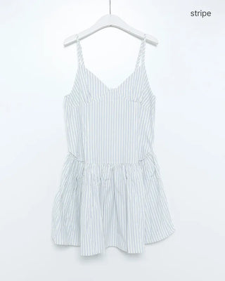 Shirred Mini Volume Camisole Dress