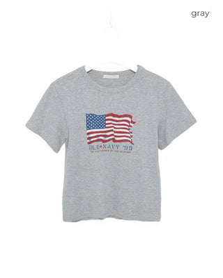 Printed flag logo T-shirt