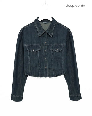 Denim shirt and skirt set