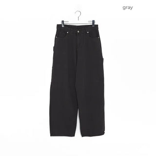 Hammer Loop Big Hip Pocket Cotton Wide Pants
