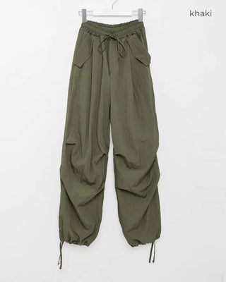 Nylon wide Joker pants