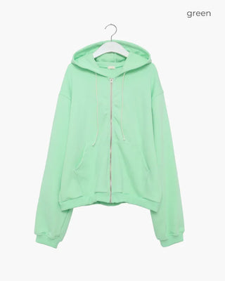 Color Point Zip Hoodie