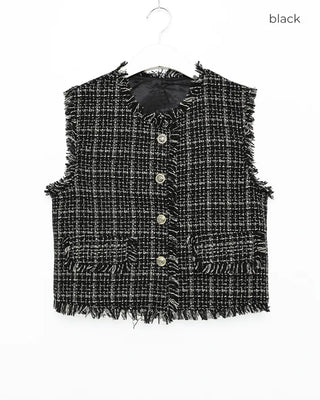 Modern tweed vest