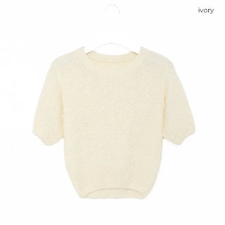 Soft half-sleeve knit