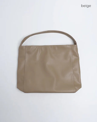 Vegan Leather Basic Shoulder Bag