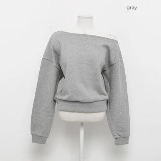 Simple off-shoulder sweatshirt