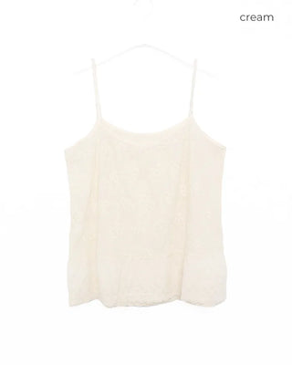 Flower Point Cotton Camisole Top