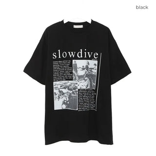 slowdive printed short-sleeved T-shirt