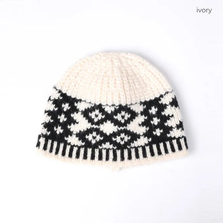 Ethnic knit beanie
