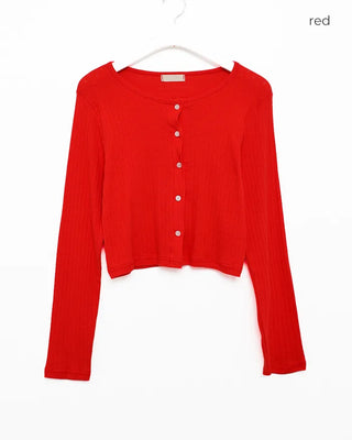 Colorful perforated cardigan