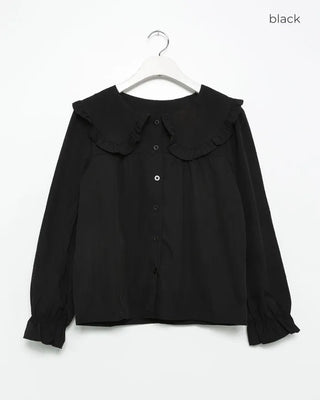 Big frill collar blouse
