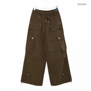 Big Pocket Cotton Wide Pants
