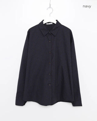 Checked long-sleeved shirt
