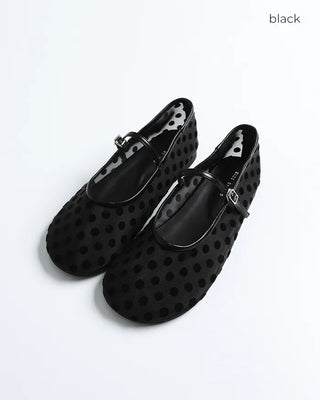 Rochelle Dot See-Through Flat Shoes