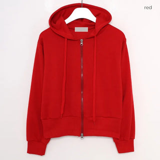 Daily Cropped Hoodie Zip-Up