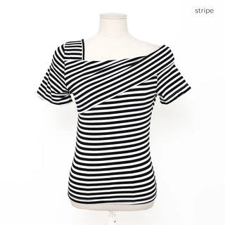 Asymmetrical Off-Shoulder T-Shirt