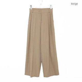Pintuck wide slacks