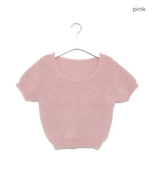 Round short-sleeved knit
