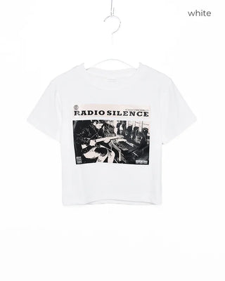 RADIO Lettering Cropped T-Shirt